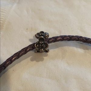 Gray Flower Pandora Charm